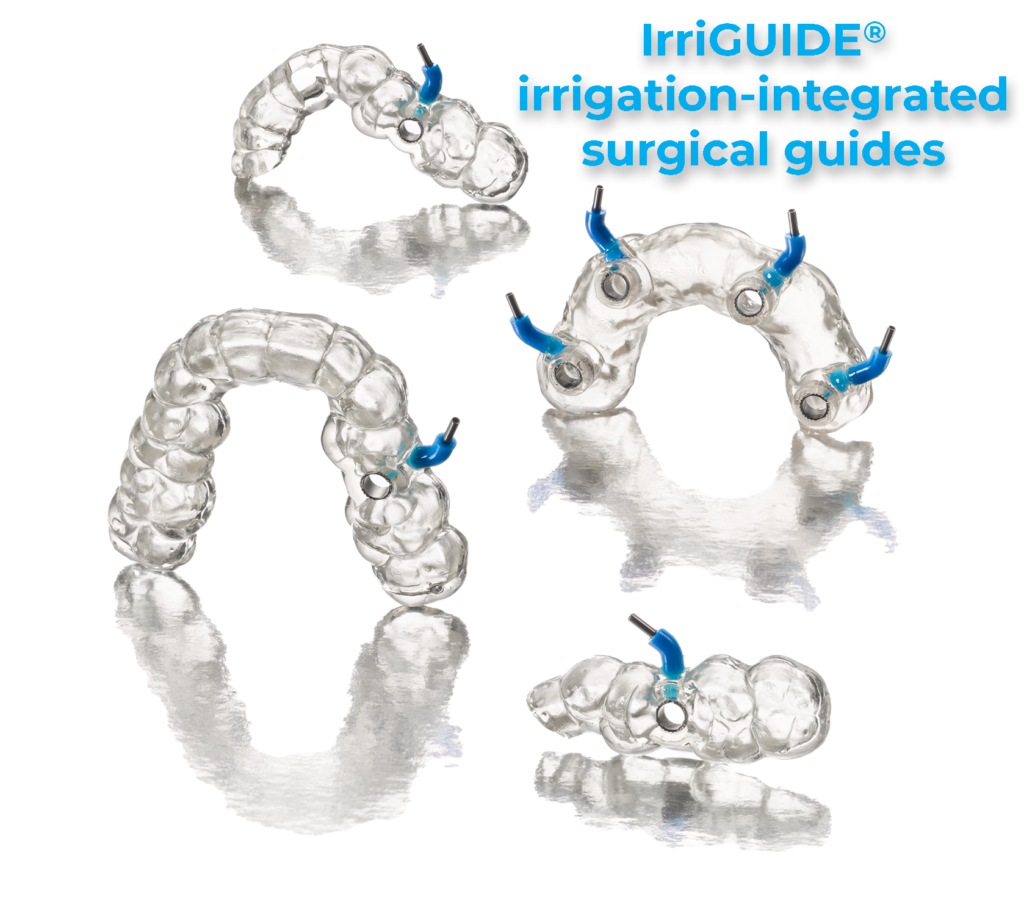 collection of IrriGUIDE irrigation-integrated surgical guides